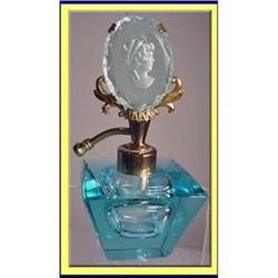 CZECH PERFUME BOTTLE ATOMISER INTAGLIO CARVED #1902130