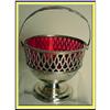 Image 1 : DOMINICK & HAFF SILVER BASKET w CRANBERRY GLASS#1902133