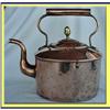 Image 1 : COPPER & BRASS KETTLE ENGLAND W ACORN FINIAL #1902134