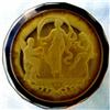Image 1 : ANTIQUE CZECH INTAGLIO CARVED GLASS BOX W LID #1902139