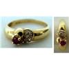 Image 1 : RUBY, DIAMOND AND GOLD LADIE'S RING #1902148