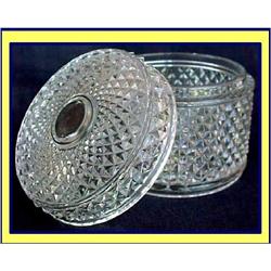 BACCARAT CUT GLASS ROUND BOX / JAR SIGNED #1902151