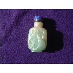 Antique green jade snuff bottle #1914755