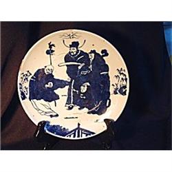 17th. century blue on white porcelain plate #1914778