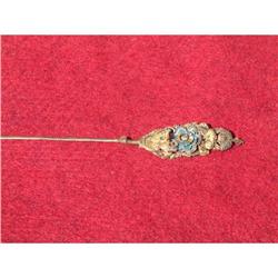 18th. century Chinese gold and enamel hair pin #1914837