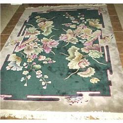 Colorful Chinese floral area rug  #1914966