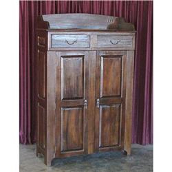 ANTIQUE WALNUT CABINET CUPBOARD LINEN PRESS #1915130