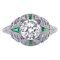 1.34ct Antique Estate Art Deco Diamond Ring #1915155