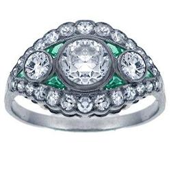 .9ct Antique Estate Art Deco Diamond Ring #1915164