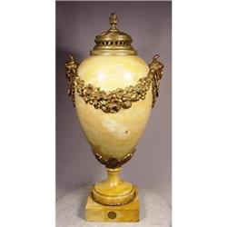 Antique Marble & Gilt Bronze Covered Urn #1915233