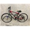 Image 1 : RED MARIN BOBCAT TRAIL 24 SPEED, 18" FRAME, FRONT SUSPENSION MOUNTAIN BIKE - NO FRONT BRAKES