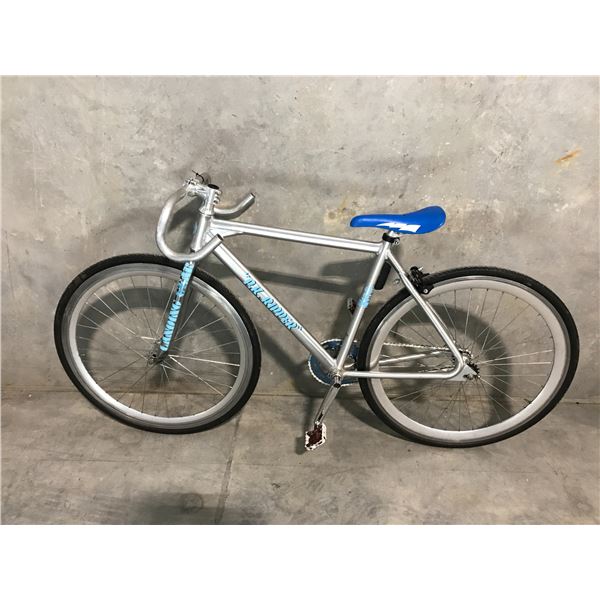 SILVER P.K RIPPER SINGLE SPEED ROAD BIKE -NO BRAKES