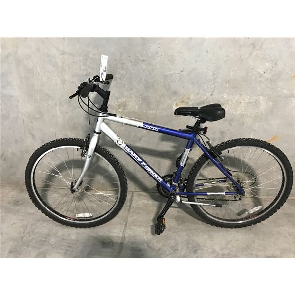 BLUE AND GREY GARY FISHER TARPON 18 SPEED, 18" FRAME MOUNTAIN BIKE