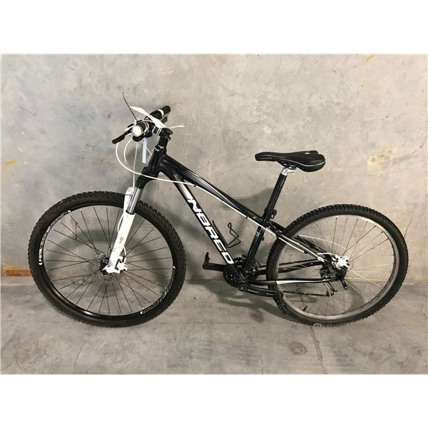 BLACK NORCO 18 SPEED, 15" FRAME, FRONT SUSPENSION MOUNTAIN BIKE