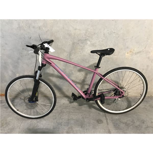 MAUVE SPECIALIZED PITCH 24 SPEED DISC BRAKE FRONT SUSPENSION 17" FRAME MOUNTAIN BIKE