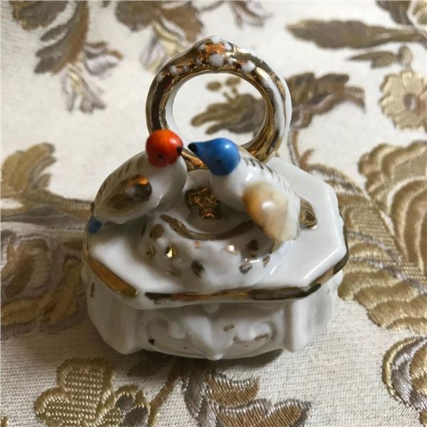 19th Victorian German Porcelain Fairing Box