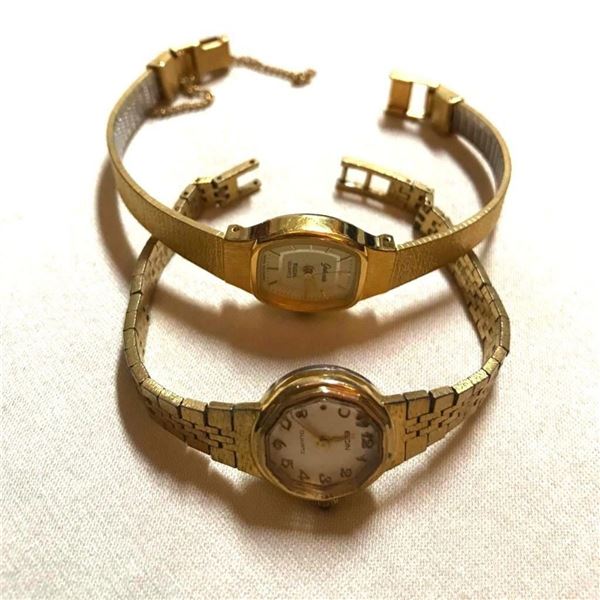 VintagePair of Elgin Gold Wristwatches, Parts, Repair