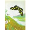 Image 1 : 1920's Zebra Butterfly Color Lithograph Print