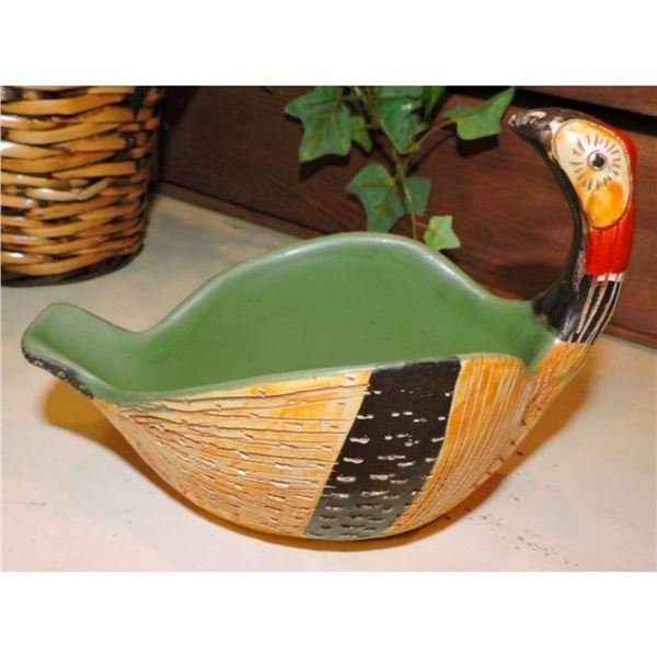 Mid Century Modern, Bitossi Italian Pottery Bowl, Pheasant