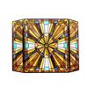 Image 2 : Mission Style Stained Glass Fireplace Screen