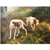 Image 1 : 20thc Pair of Hunting Dogs Oil Painting