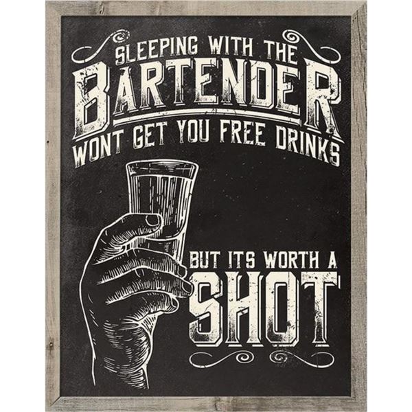 Sleeping With The Bartender Pub Bar Metal Sign