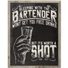 Image 1 : Sleeping With The Bartender Pub Bar Metal Sign