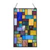 Image 2 : Multi-color Stained Art Glass Hanging Window Panel