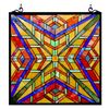 Image 2 : Mission Style Stained Art Glass Hanging Window Panel