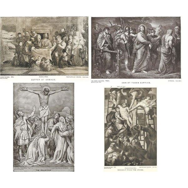 Eealy 1900's Half Tone Prints, The Crucifixion, Jesus Christ