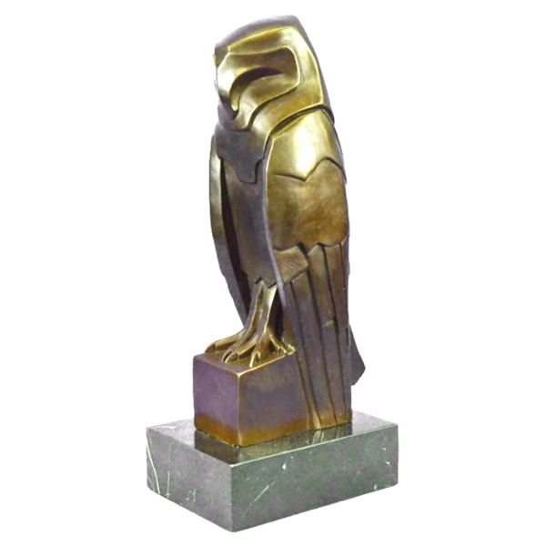After Dali, Abstract Owl Bird Bronze Sculpture