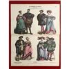 Image 1 : Rare 19thc German Handcolored Costume Plates