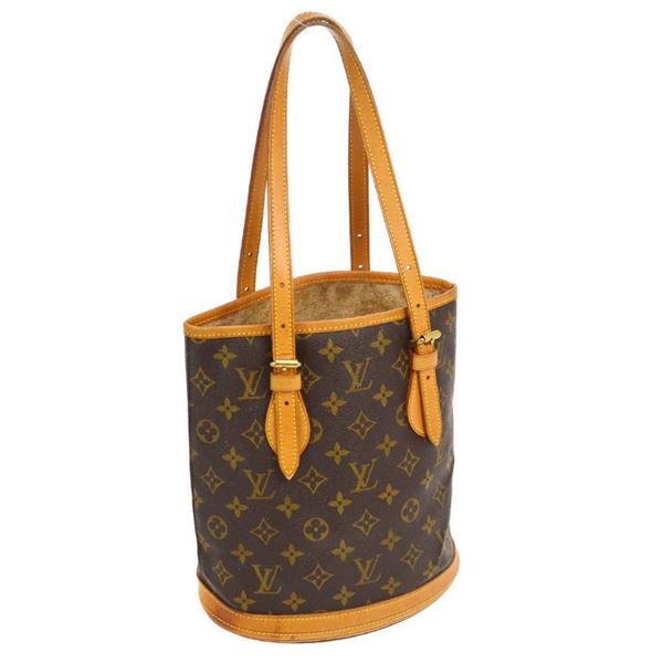 Louis Vuitton Monogram Bucket Tote Purse, Needs Repair