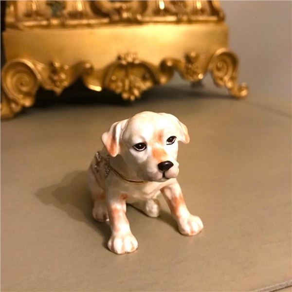 Adorable Little Labrador Retriever Puppy Jewel Trinket Box