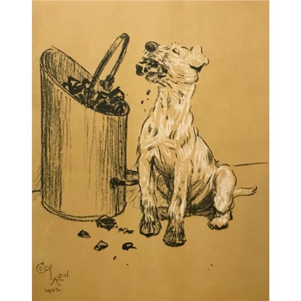 Early 1900's Lithograph, A Dog Day