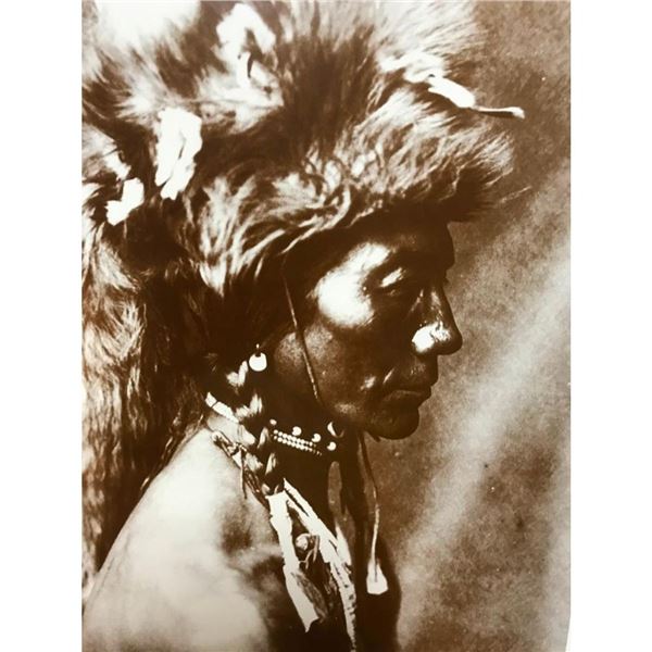 Piegan Chief Yellow Kidney Sepia Photo Print