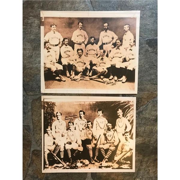 Pair of 19thc Baseball Images, Photo Prints