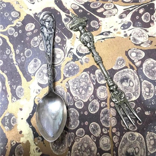 Vintage Washington DC Silver Collectible Demitasse Cocktail Pair