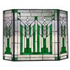 Image 1 : Mission Style Stained Art Glass Fireplace Screen