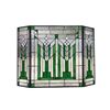 Image 2 : Mission Style Stained Art Glass Fireplace Screen