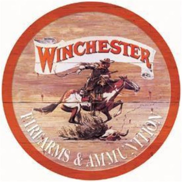 Winchester Express Round Metal Pub Bar Sign