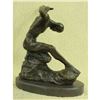 Image 3 : Abstract Man On A Rock Bronze Sculpture