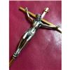 Image 2 : Vintage Steel Brass Hanging Wall Crucifix Cross