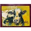 Image 1 : 20thc Signed Impressionist Oil Painting, Cow