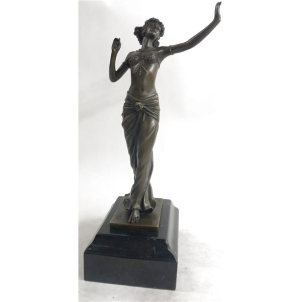 After Preiss, Art Deco Style Bronze Dancer Sculpture