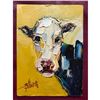 Image 1 : 20thc Signed Impressionist Oil Painting, Cow