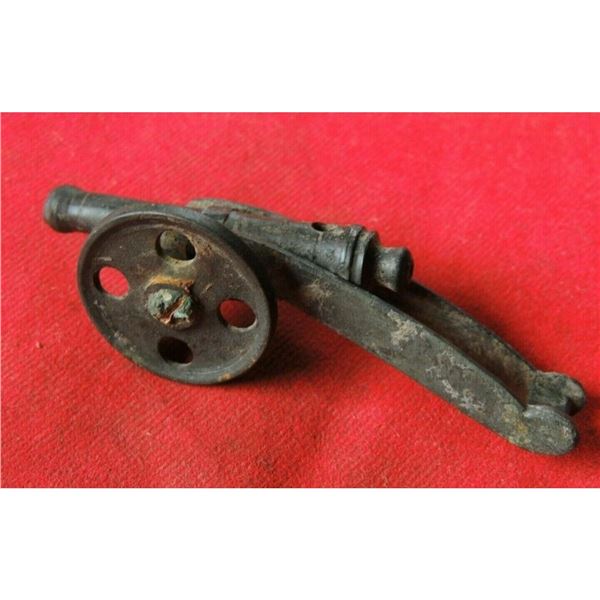 18th - 19thc Antique Bronze Cannon Toy Artifact