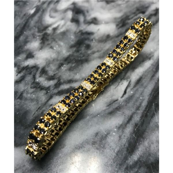 Sapphire 18kt Gold Plate Bracelet