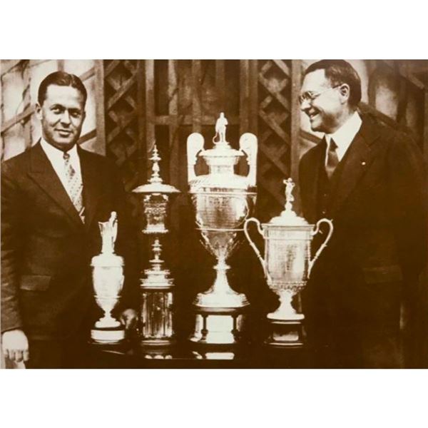 Bobby Jones, Golfing, Sepia Photo Print