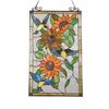 Image 2 : Sunflowers & Hummingbirds Stained Glass Hanging Window Panel